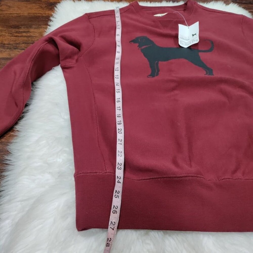 NWT The Black Dogs Mens XS Classic Heavyweight Crew Neck Graphic Sweatshirt Burg - Picture 10 of 13